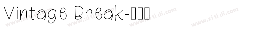 Vintage Break字体转换